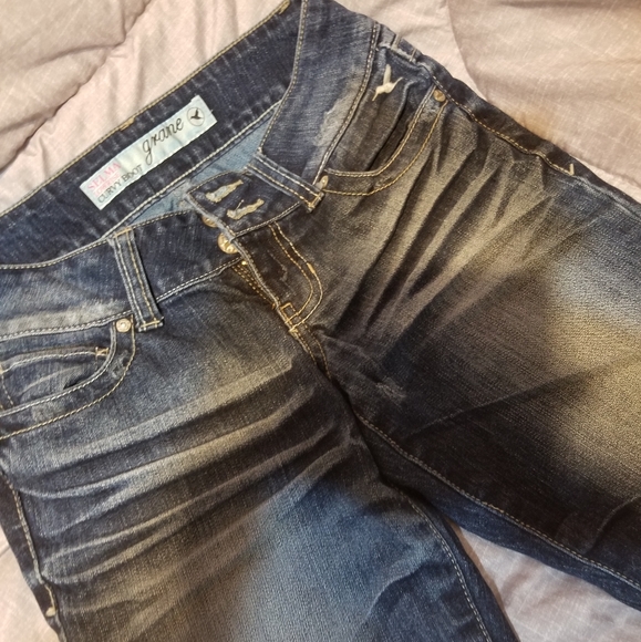 Grane Dark Distressed Denim Jeans - Picture 8 of 8